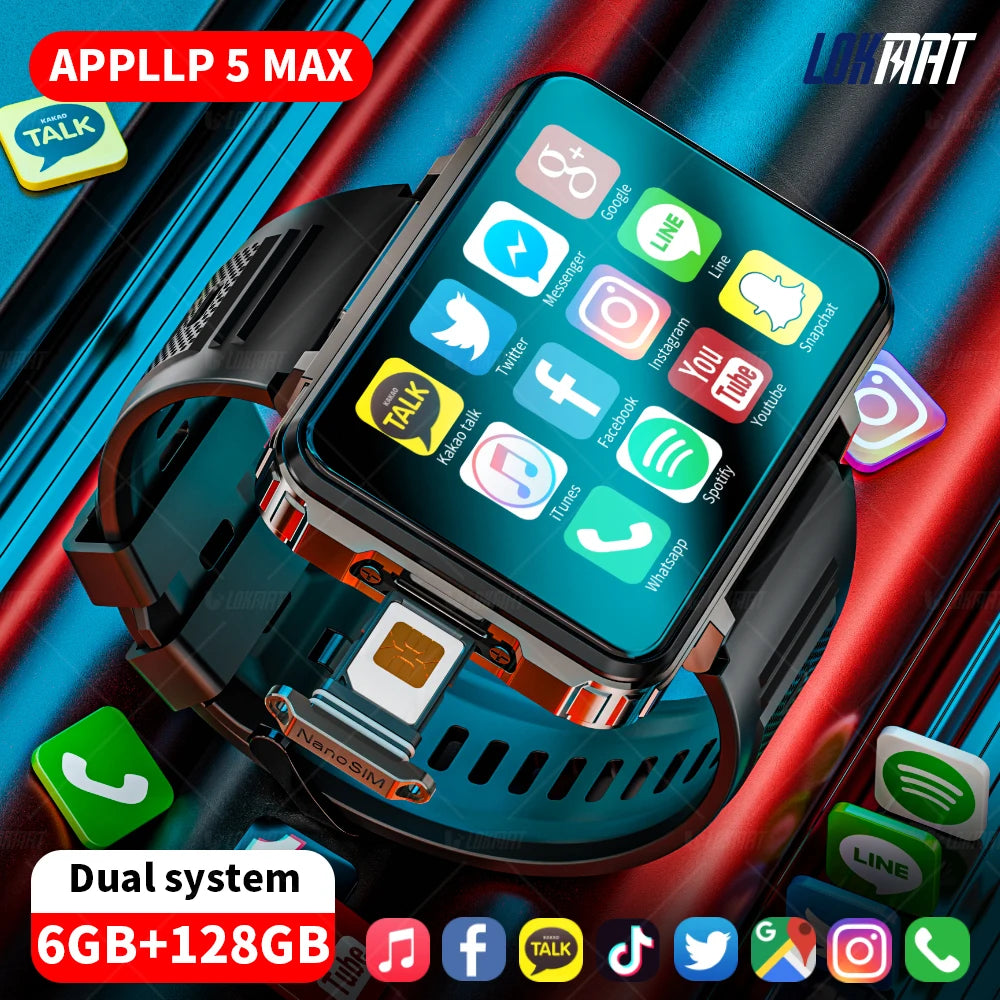 LOKMAT APPLLP 5 MAX Android Watch Phone 4G Calls Smartwatch