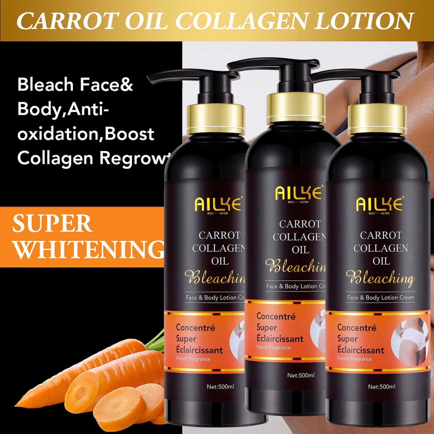 AILKE Collagen Skin Care Kit For Even Skin Tone Whitening
