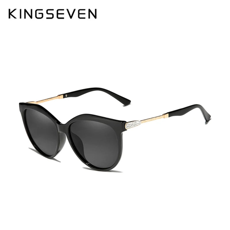 KINGSEVEND Classic Womens Cat Eye Sunglasses Polarized UV Protection