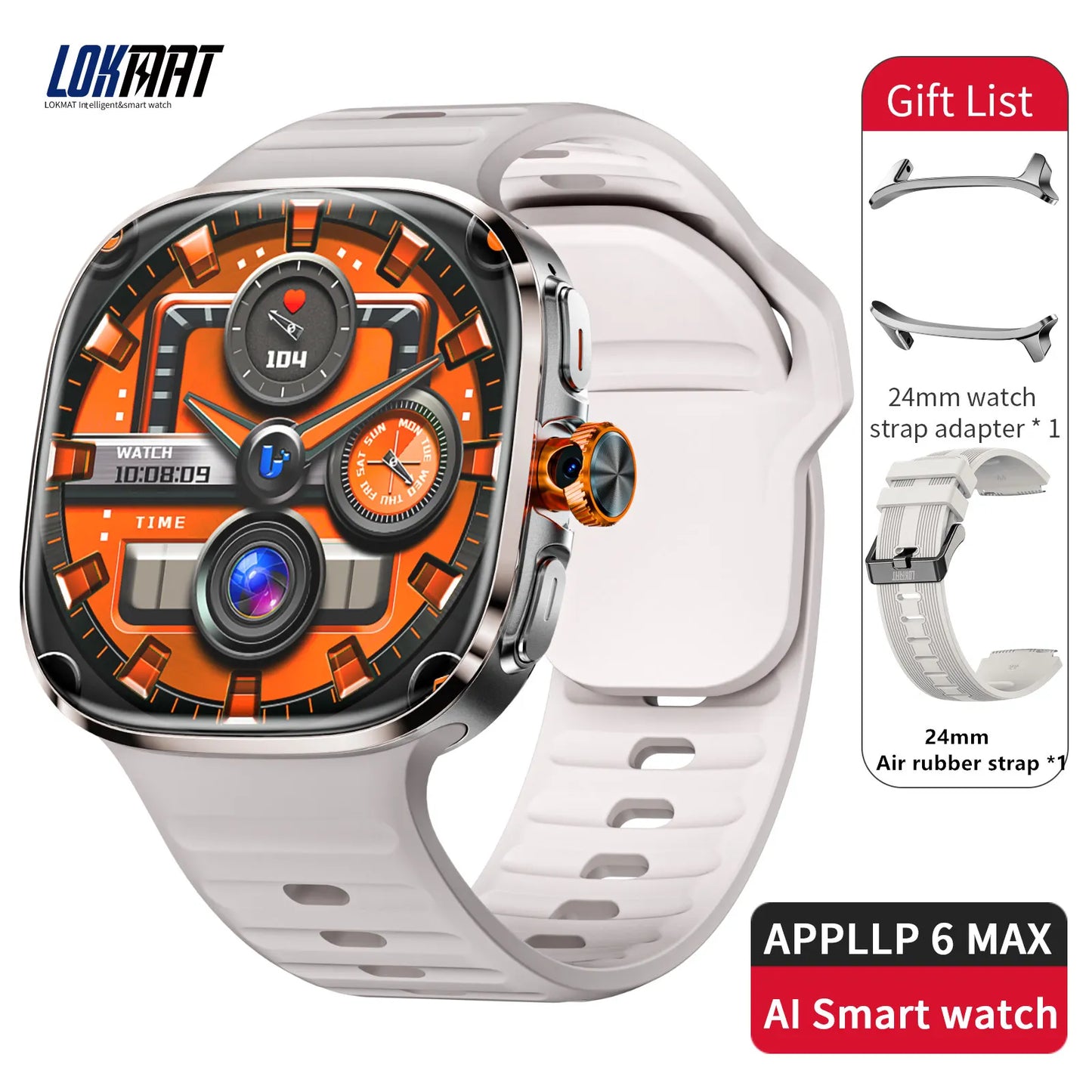 LOKMAT APPLLP 6 MAX Android Smart Watch With AMOLED Screen