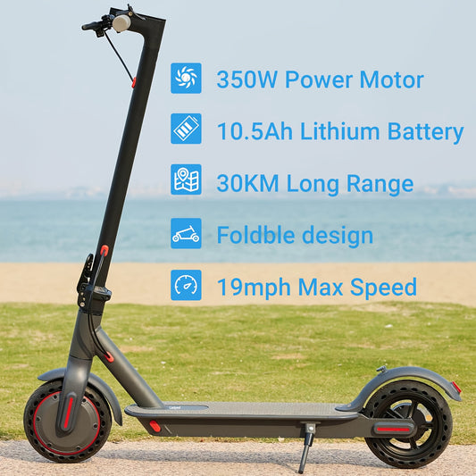 LADPED Electric Scooter 350W 500W Motor Foldable Long Range Battery
