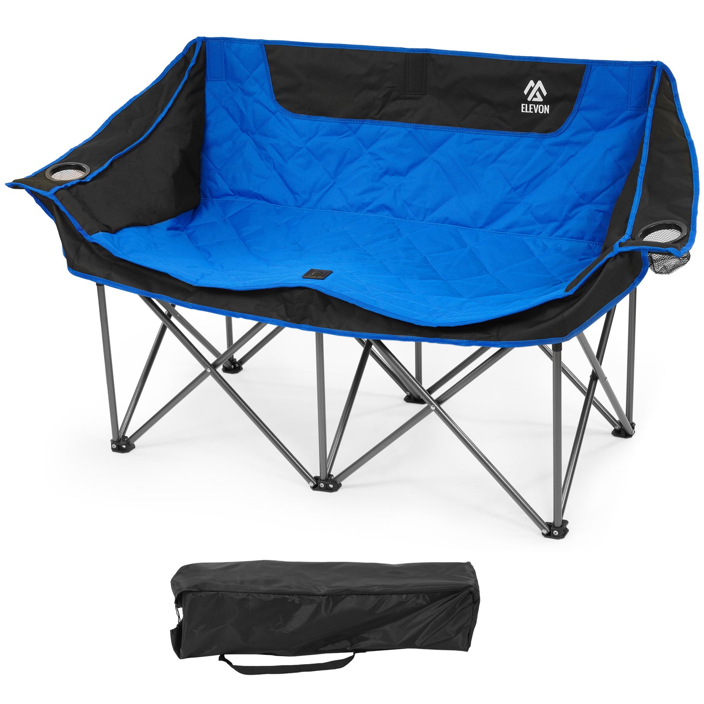 FITVIDS Two Person Heavy Duty Camping Chair Cup Holders