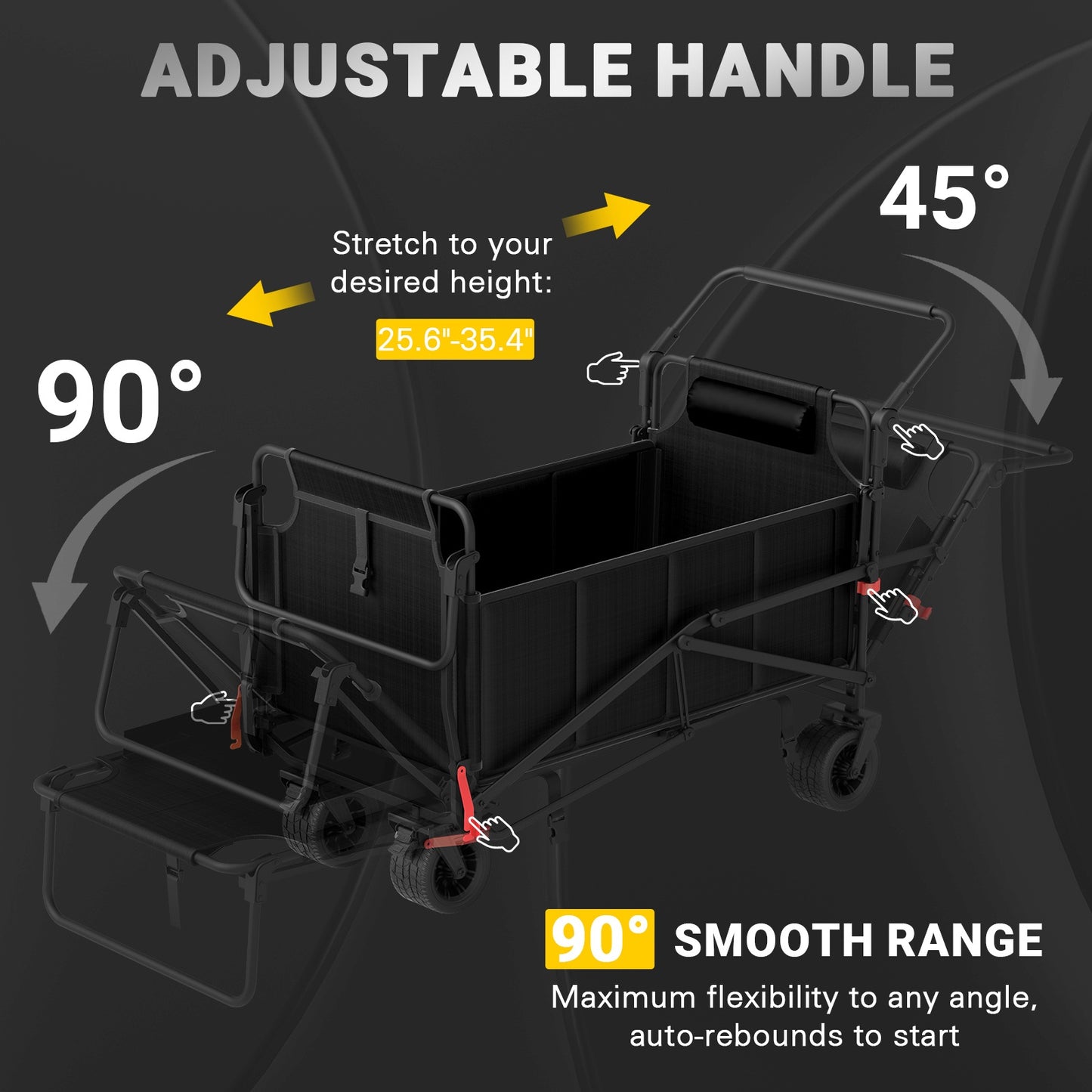 Leveleve 2 In 1 Folding Wagon and Convertible Beach Chair All Terrain