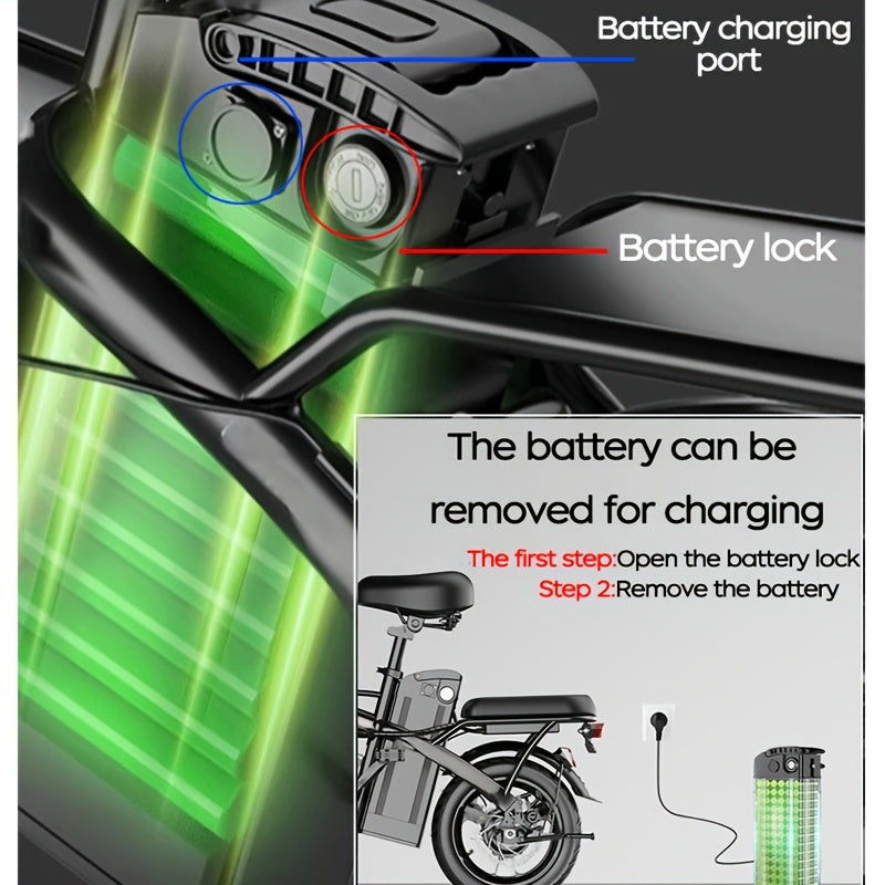 Foldable Electric Bike With 20 MPH Speed And 18-28 Range