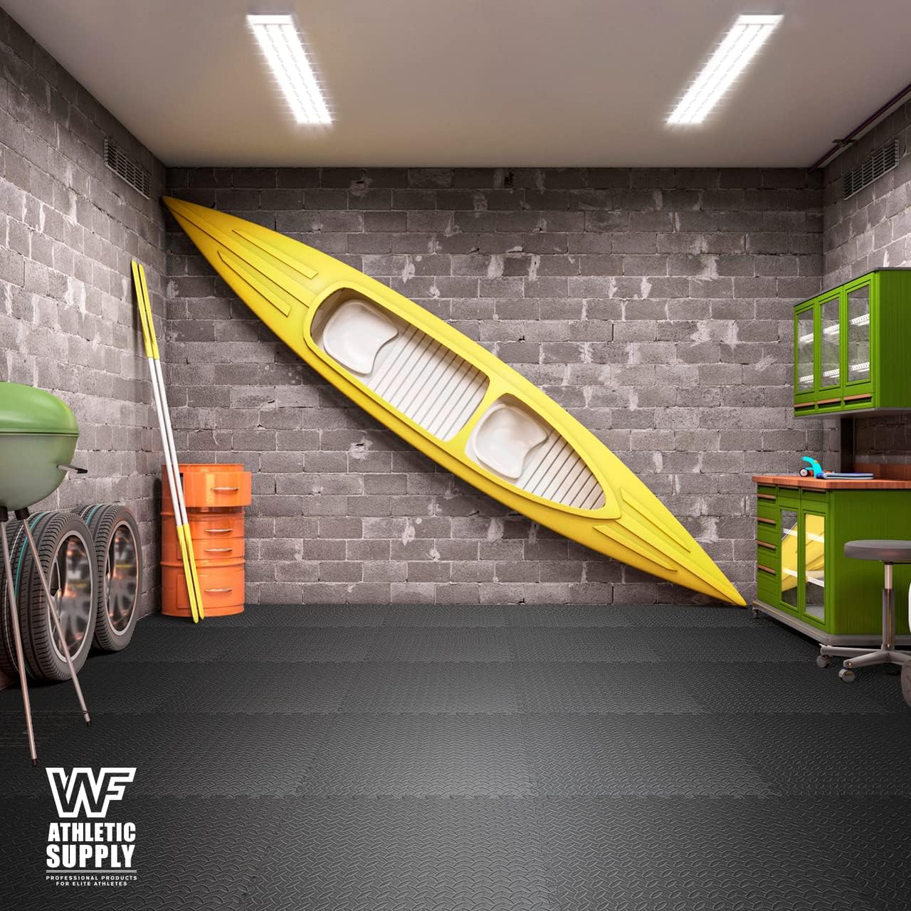 CAPHAUS EVA Foam Floor Tiles Interlocking Gym Mat Indoor Use