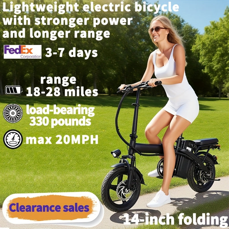 Foldable Electric Bike With 20 MPH Speed And 18-28 Range