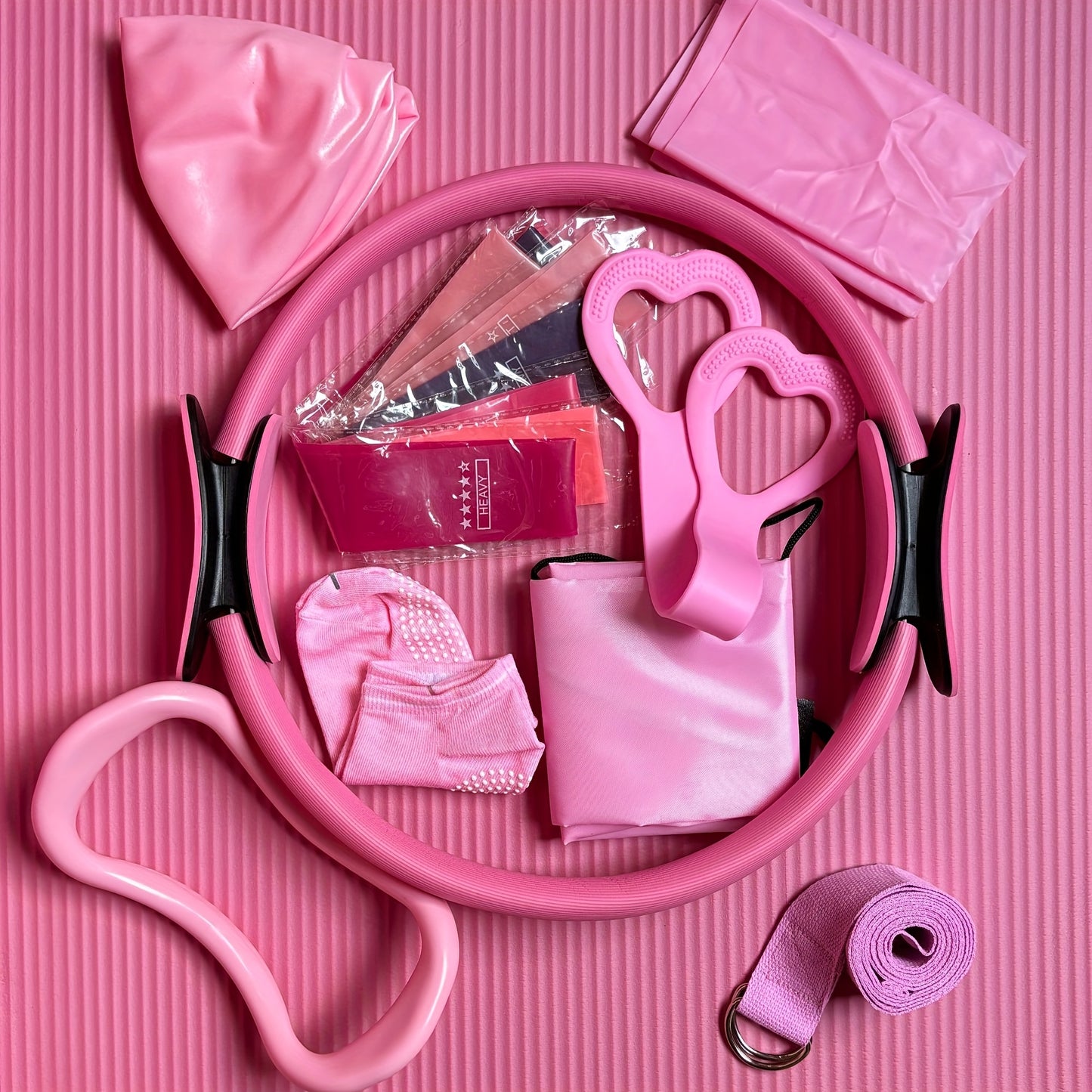 Ultimate Pilates Circle Set with Yoga Accessories and Resistance Bands