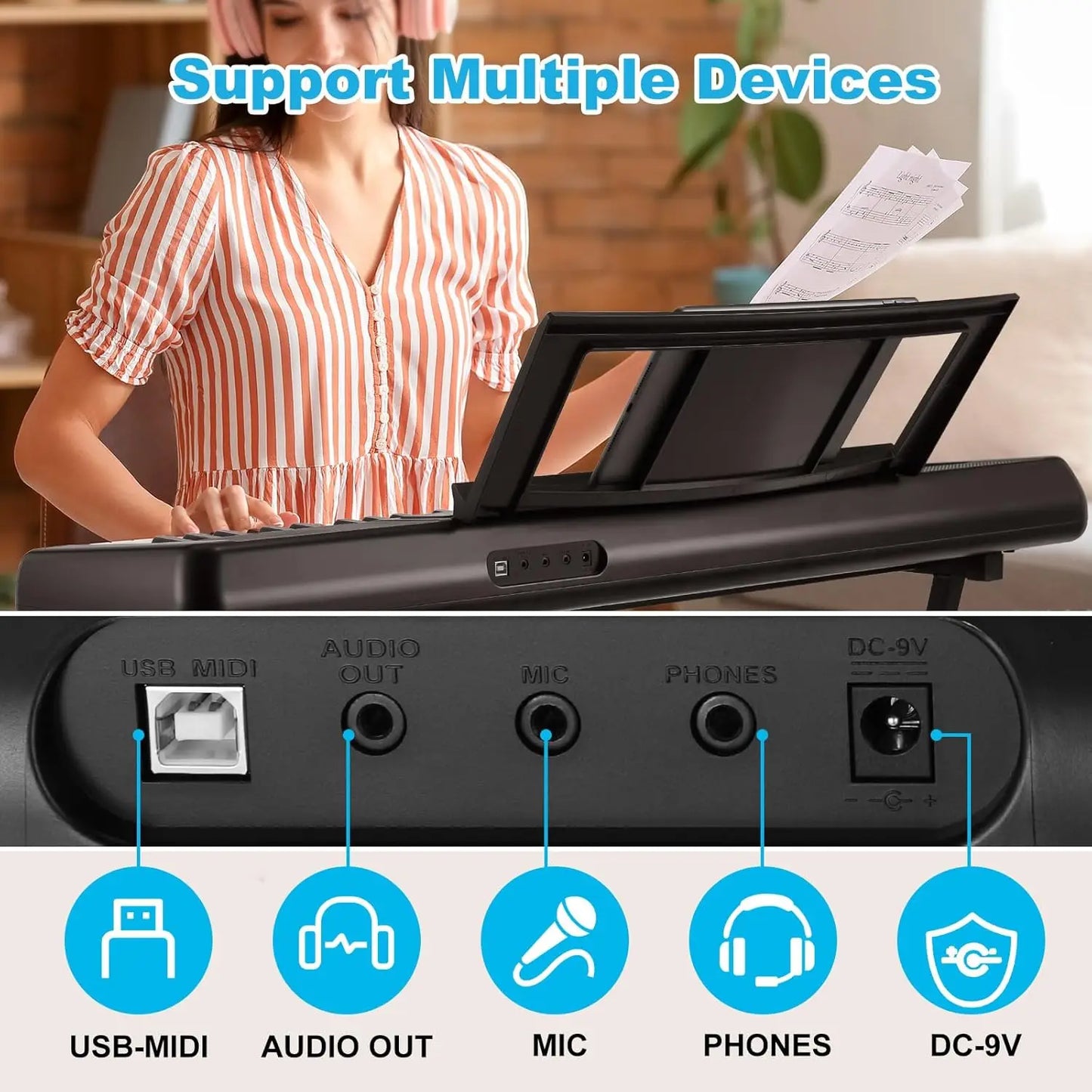 Hign-Concerned Digital Piano Keyboard for Beginners