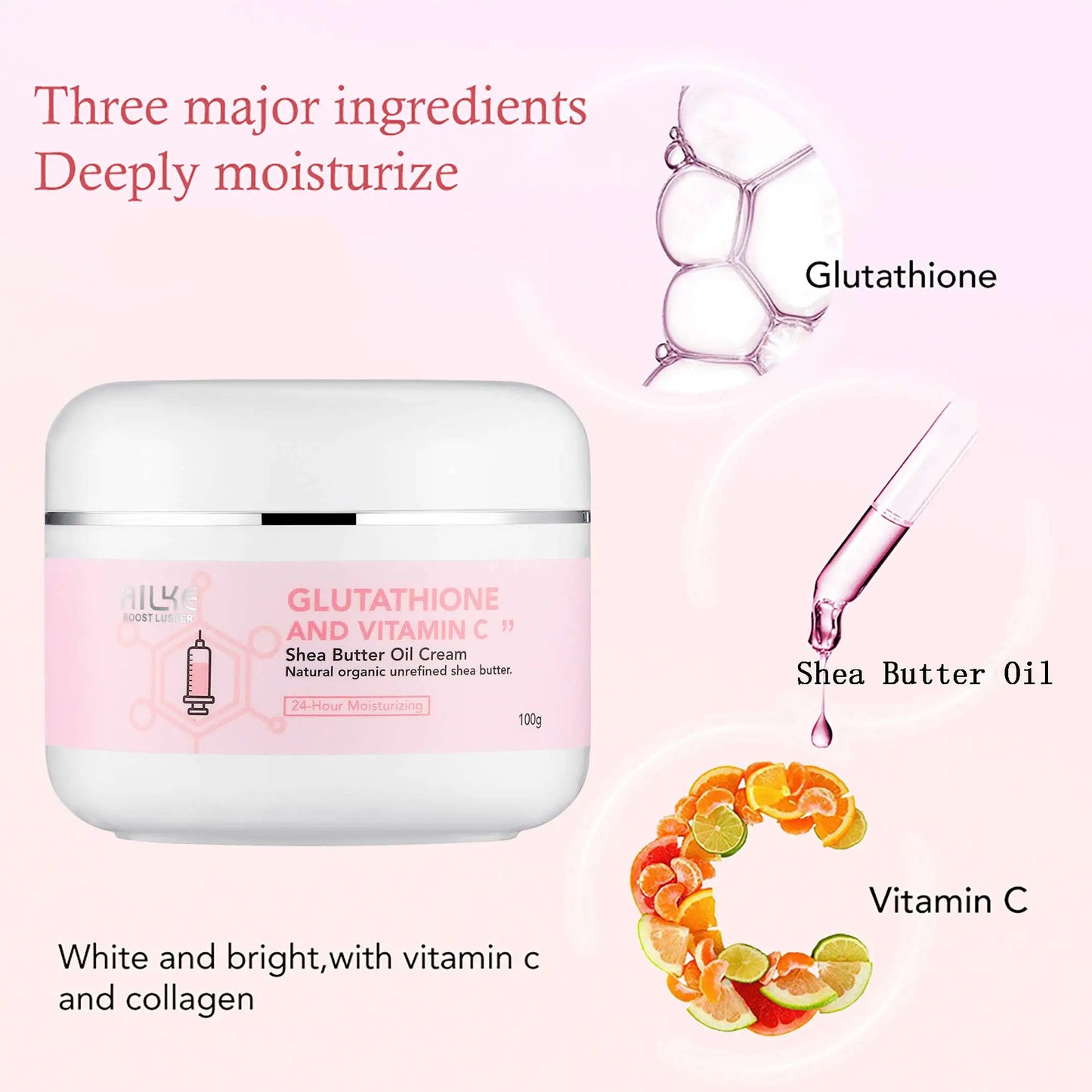 AILKE Whitening Cream for Face and Body with Shea Butter