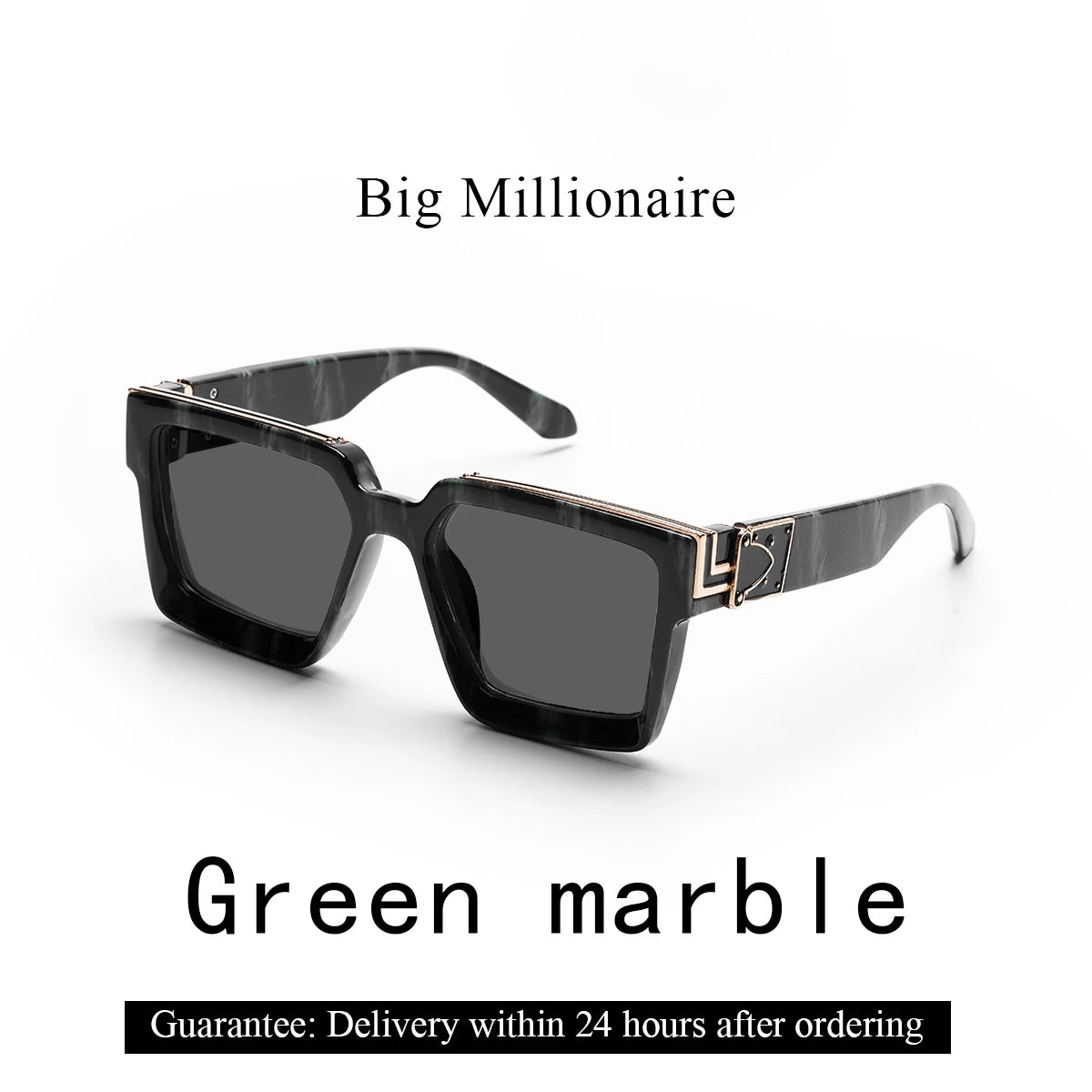 Ruiao Luxury Retro Sunglasses Square Frames