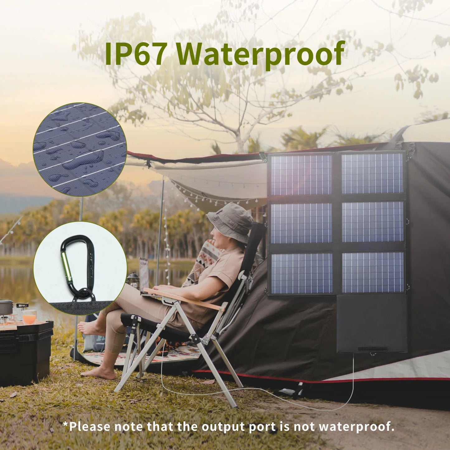 ALLPOWERS 60W Foldable Solar Panel Charger For Power Station