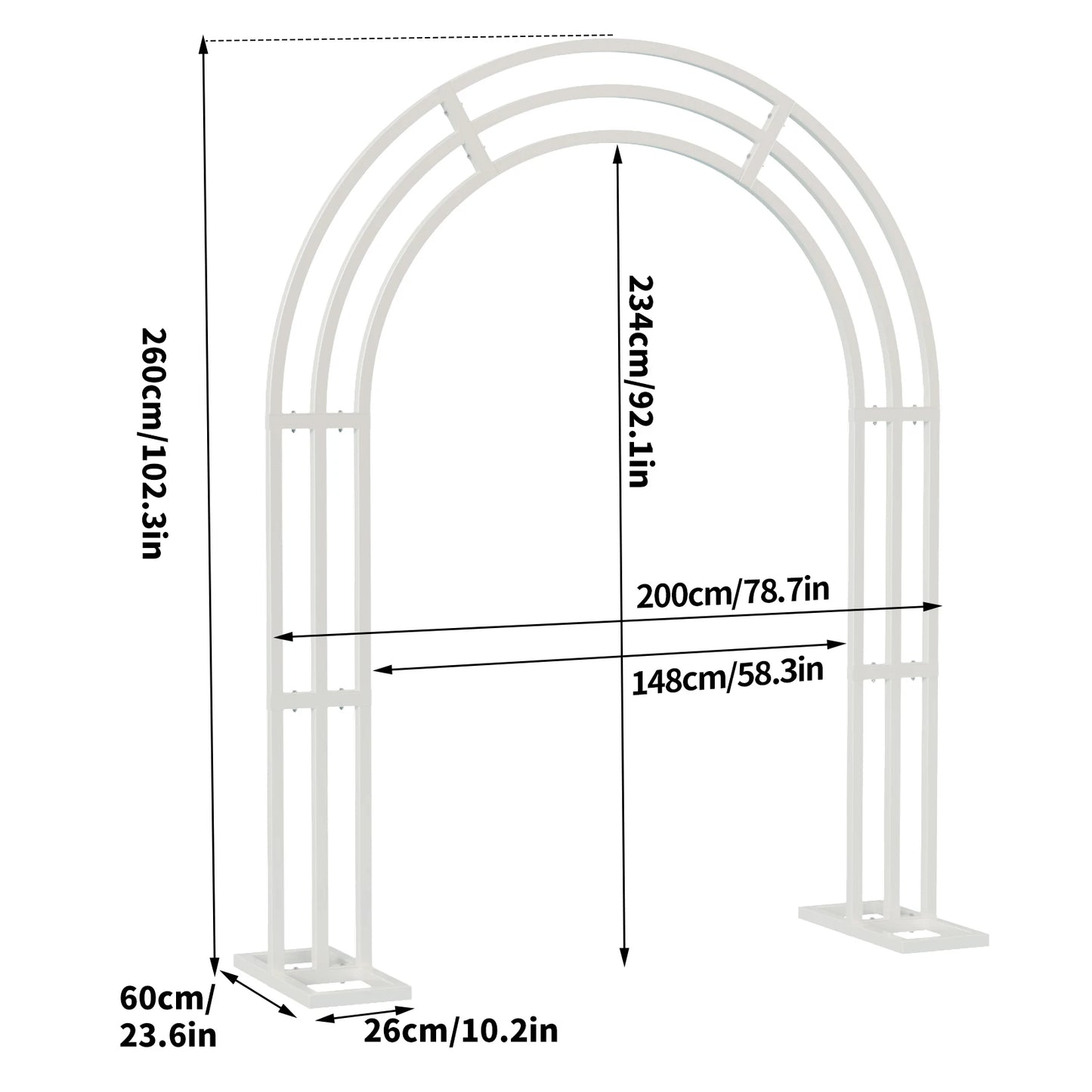 Guangdong Wedding Arch Stand 3 Layer Balloon Backdrop Metal Frame