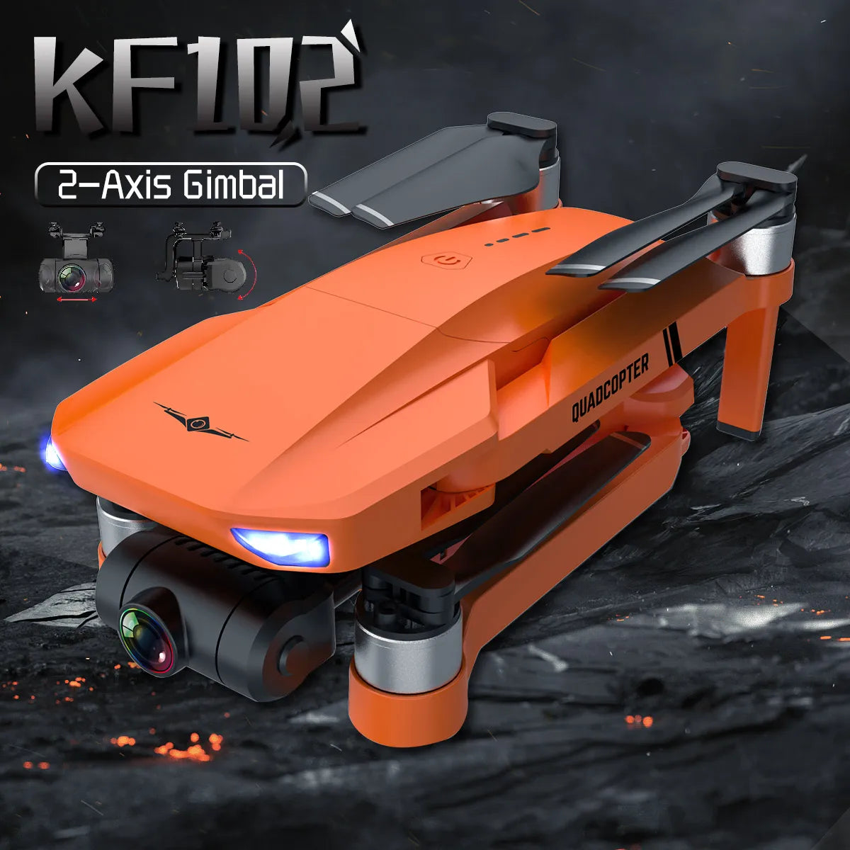 QJ 4K GPS Drone With 2 Axis Gimbal FPV Photography