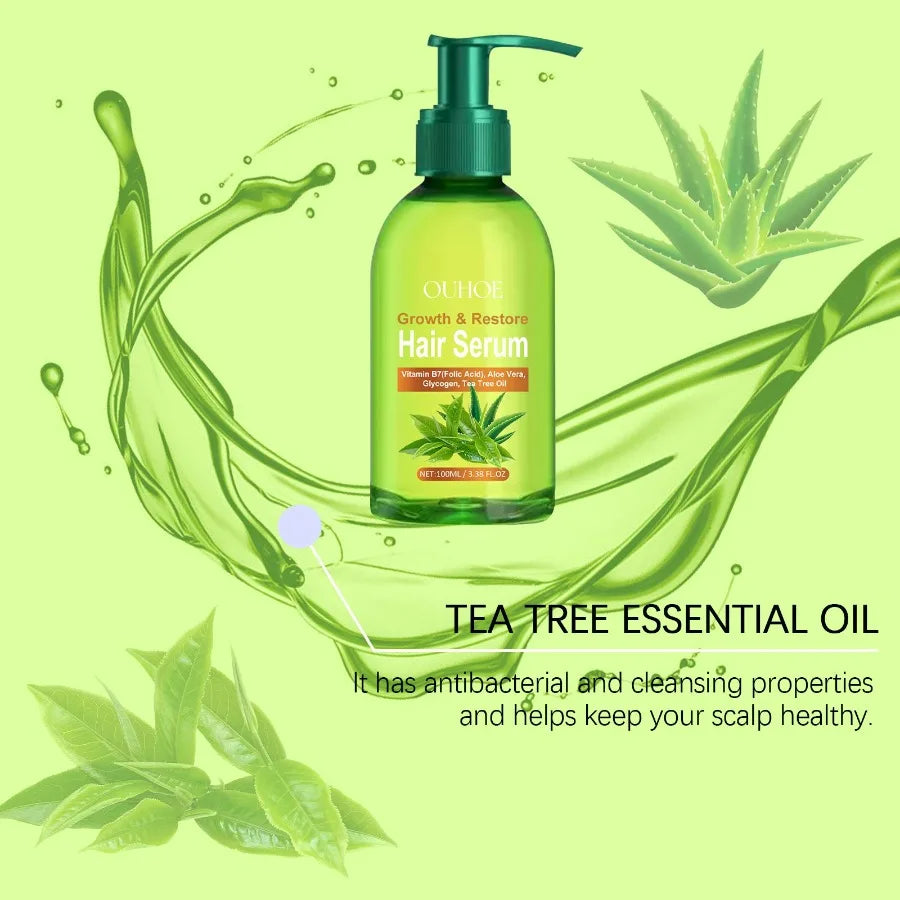 Hign-Concerned Tea Tree Hair Oil Nourishes Dry Ends Leave-In