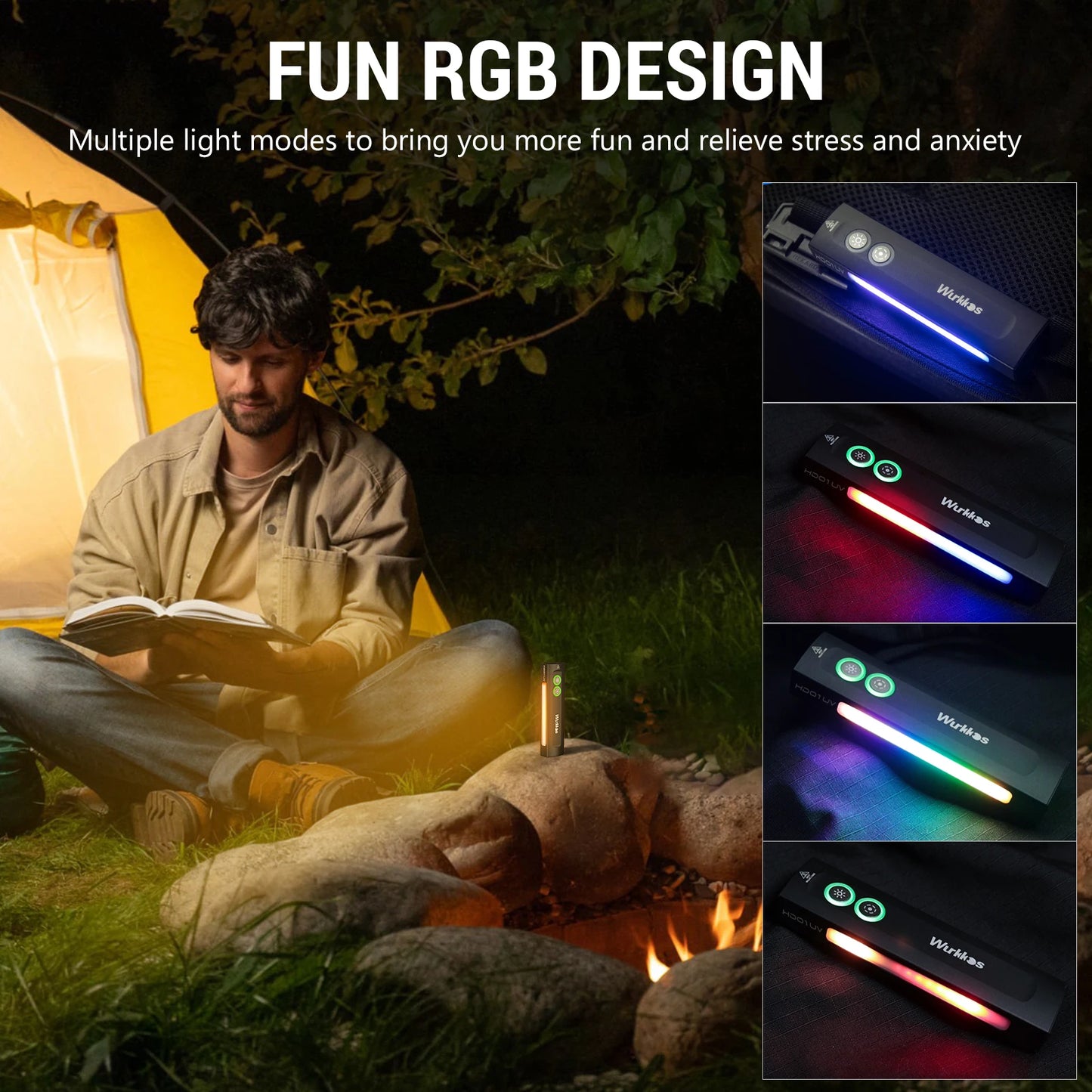 Wurkkos HD01 UV Multifunctional EDC Flashlight 1200 LM