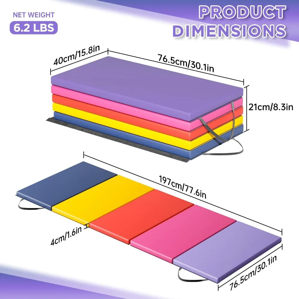 Portable Gymnastics Tumbling Mat Foldable For Training And Yoga