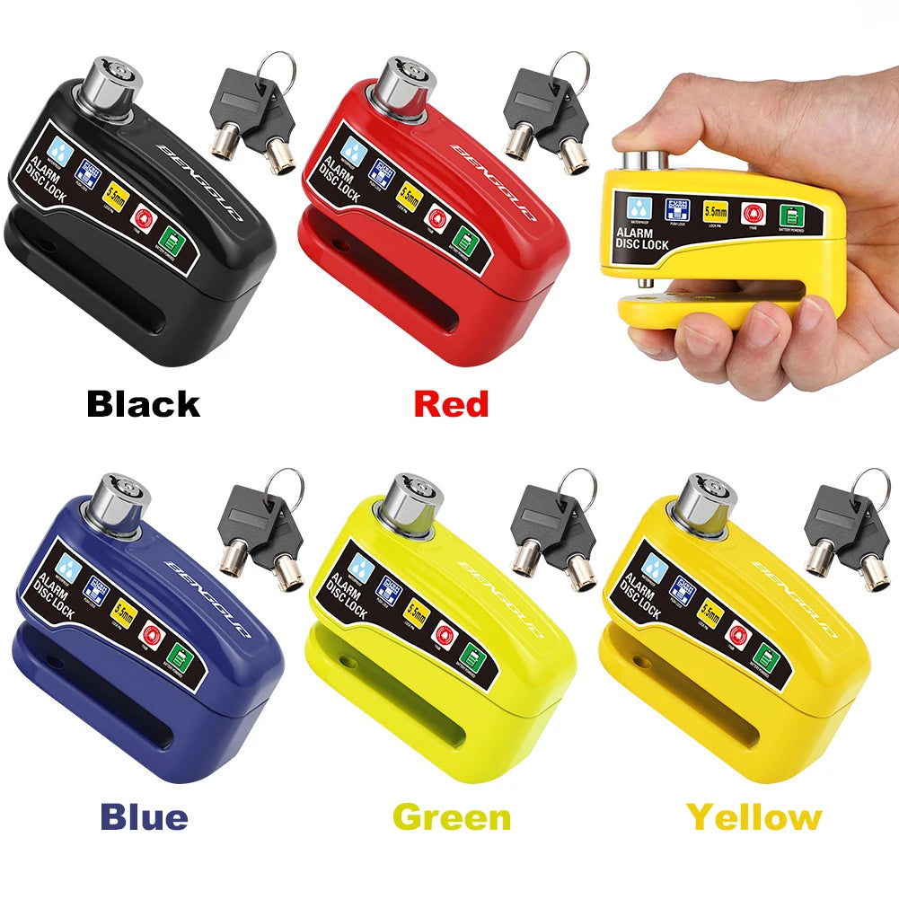 Shunmaii Bicycle Alarm Disc Brake Lock With Keys For Motorcycles