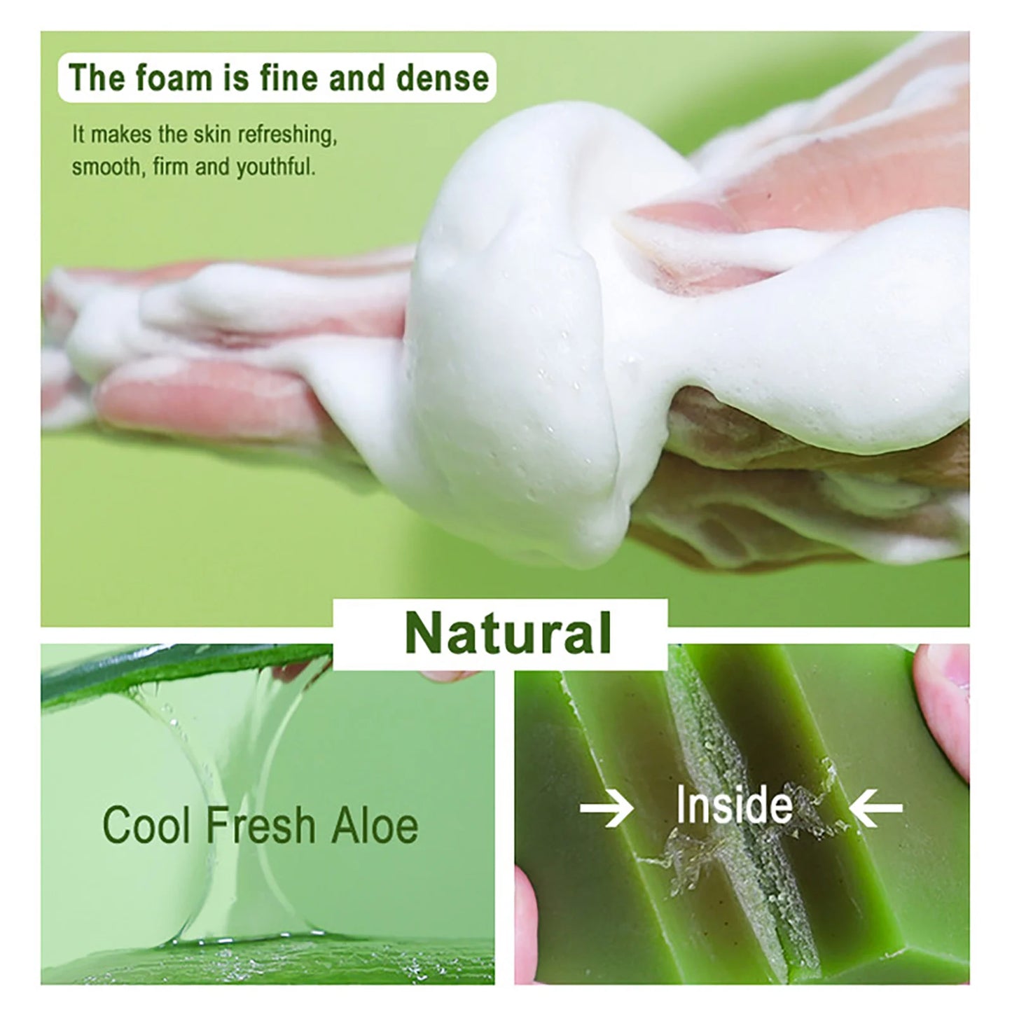 AILKE Aloe Vera Soap Bar for Brightening and Cleansing