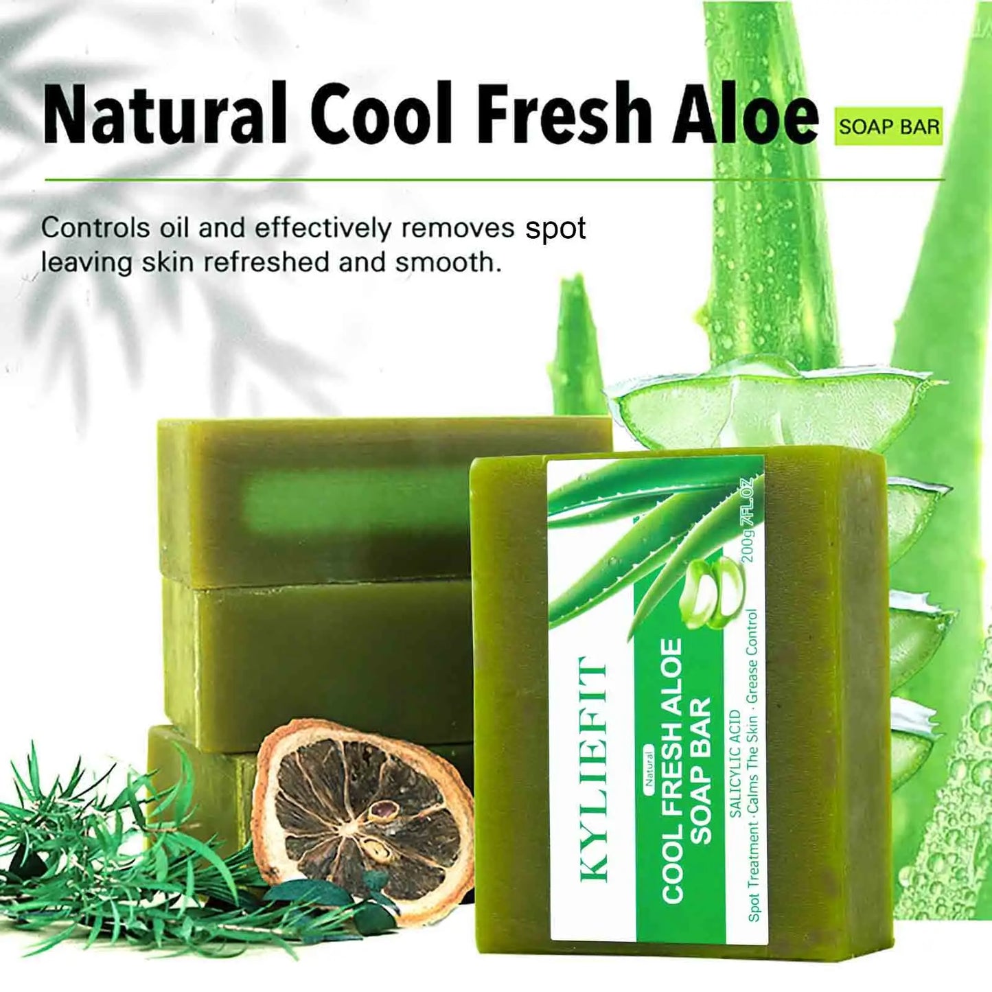 AILKE Aloe Vera Soap Bar for Brightening and Cleansing