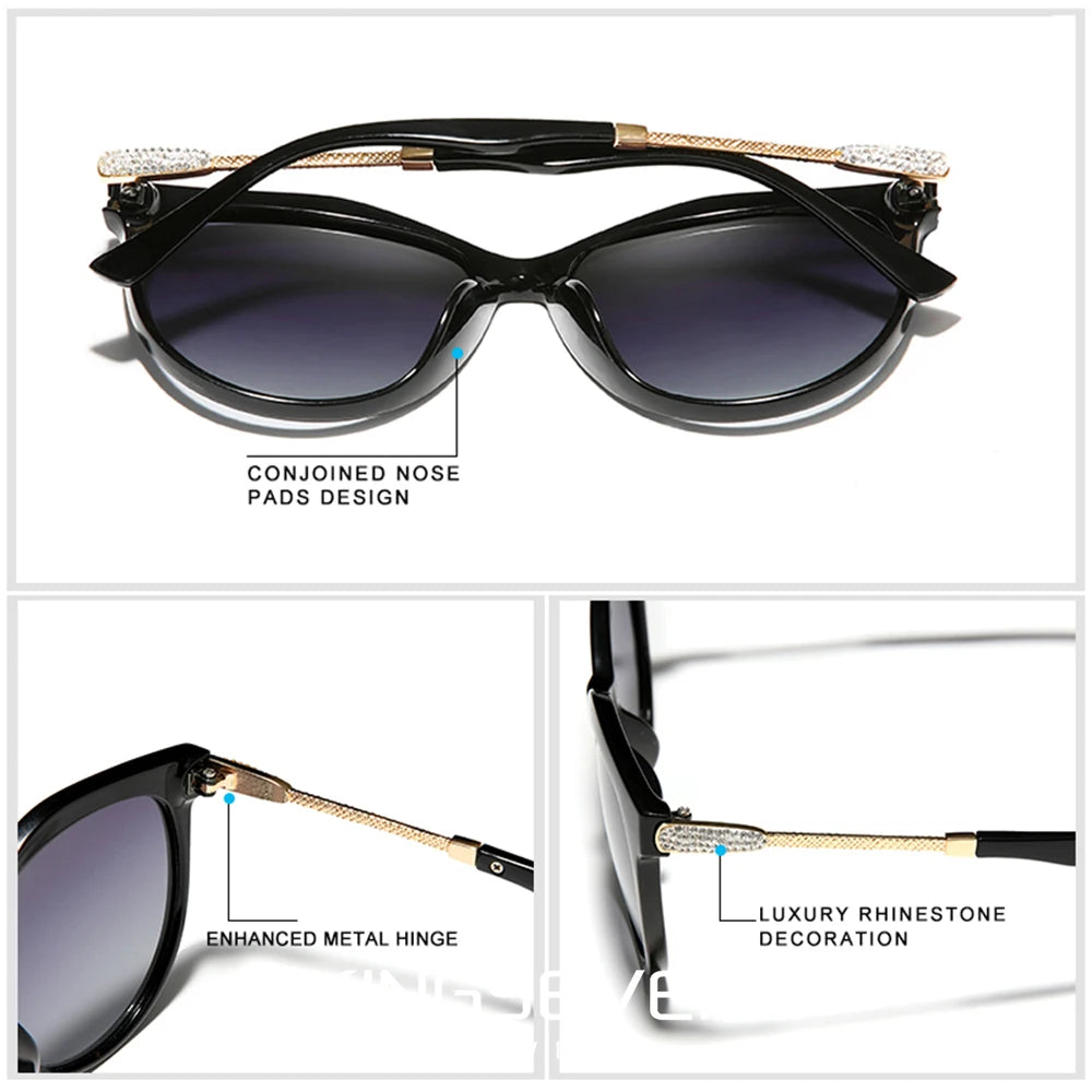 Kingsevend Polarized Women's Sunglasses Minimalist Frame