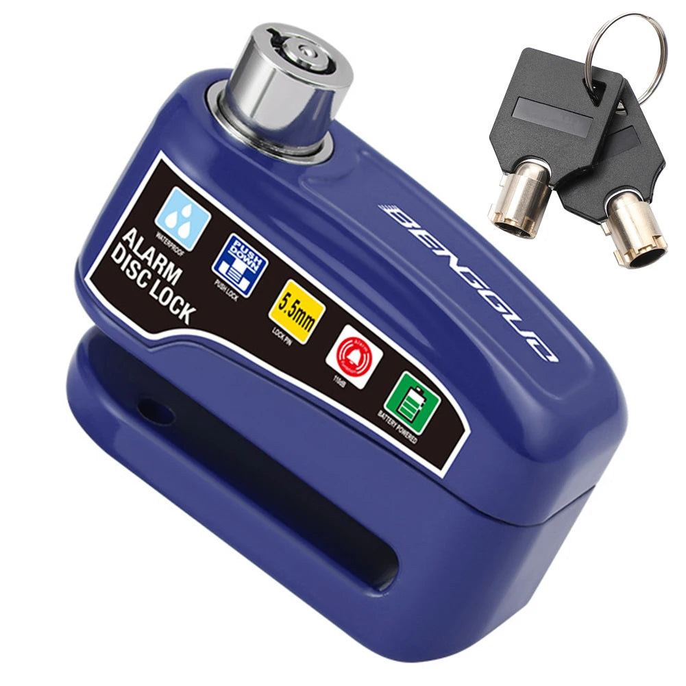 Shunmaii Bicycle Alarm Disc Brake Lock With Keys For Motorcycles