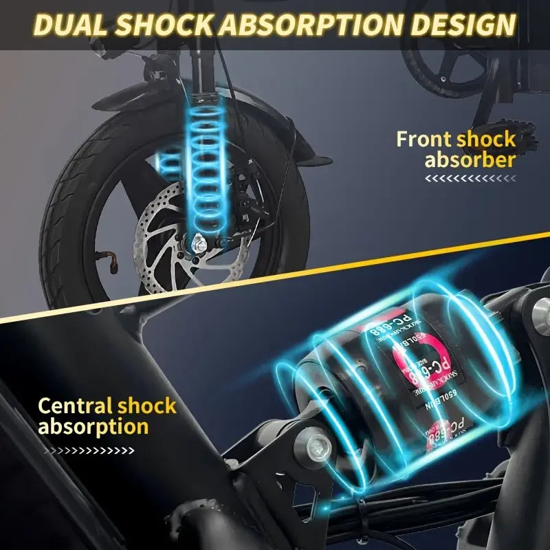 Origin Adults Folding Electric Bicycle 500W Ebike 19.9 MPH