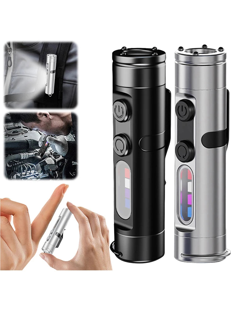 Rechargeable LED Tactical Torch With Hat Clip For Camping Emergencies