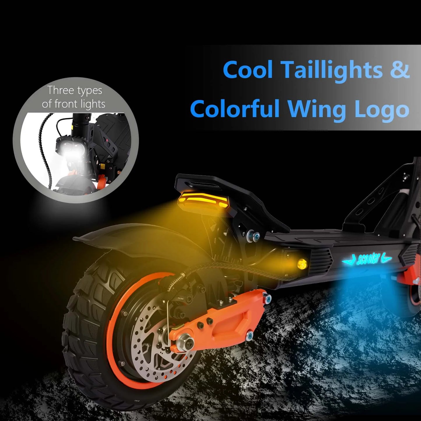 1200W Electric Scooter 40 MPH With Off Road Tires Premium