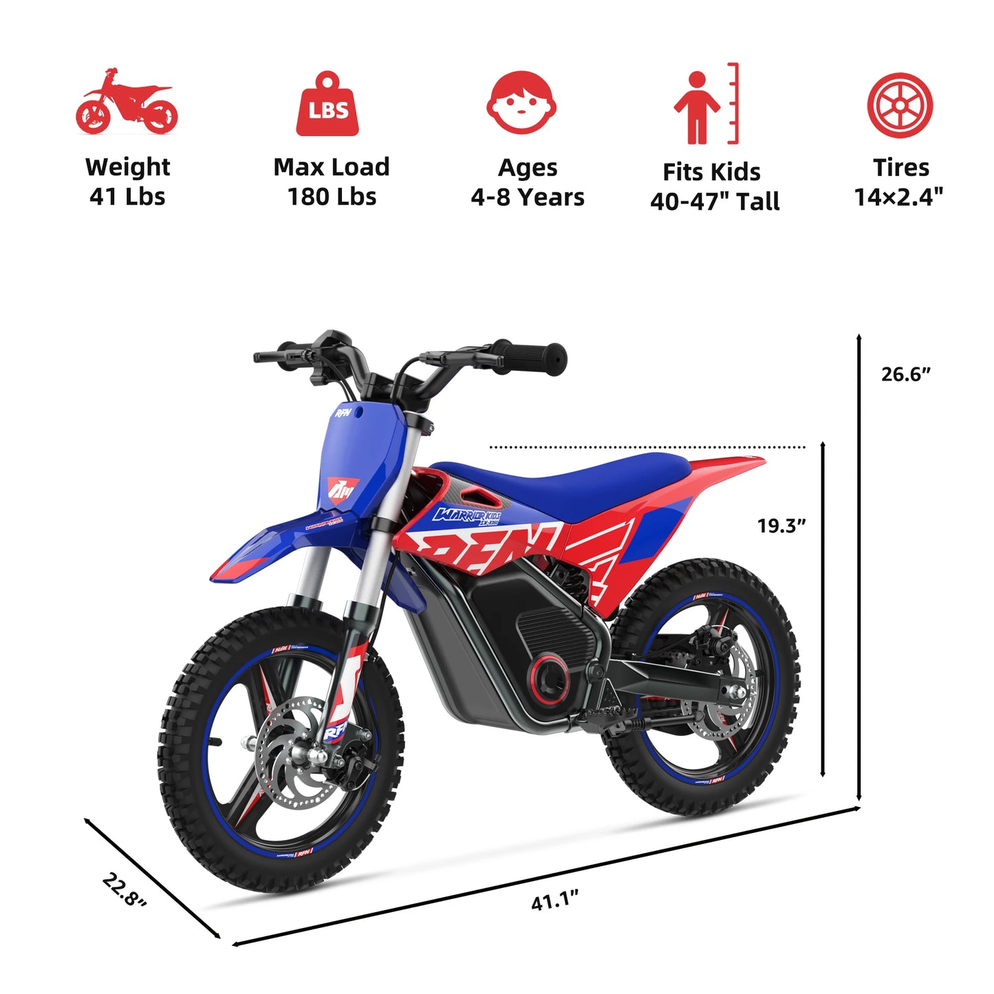 RFN Warrior Kids Electric Dirt Bike 36V 500W Off Road