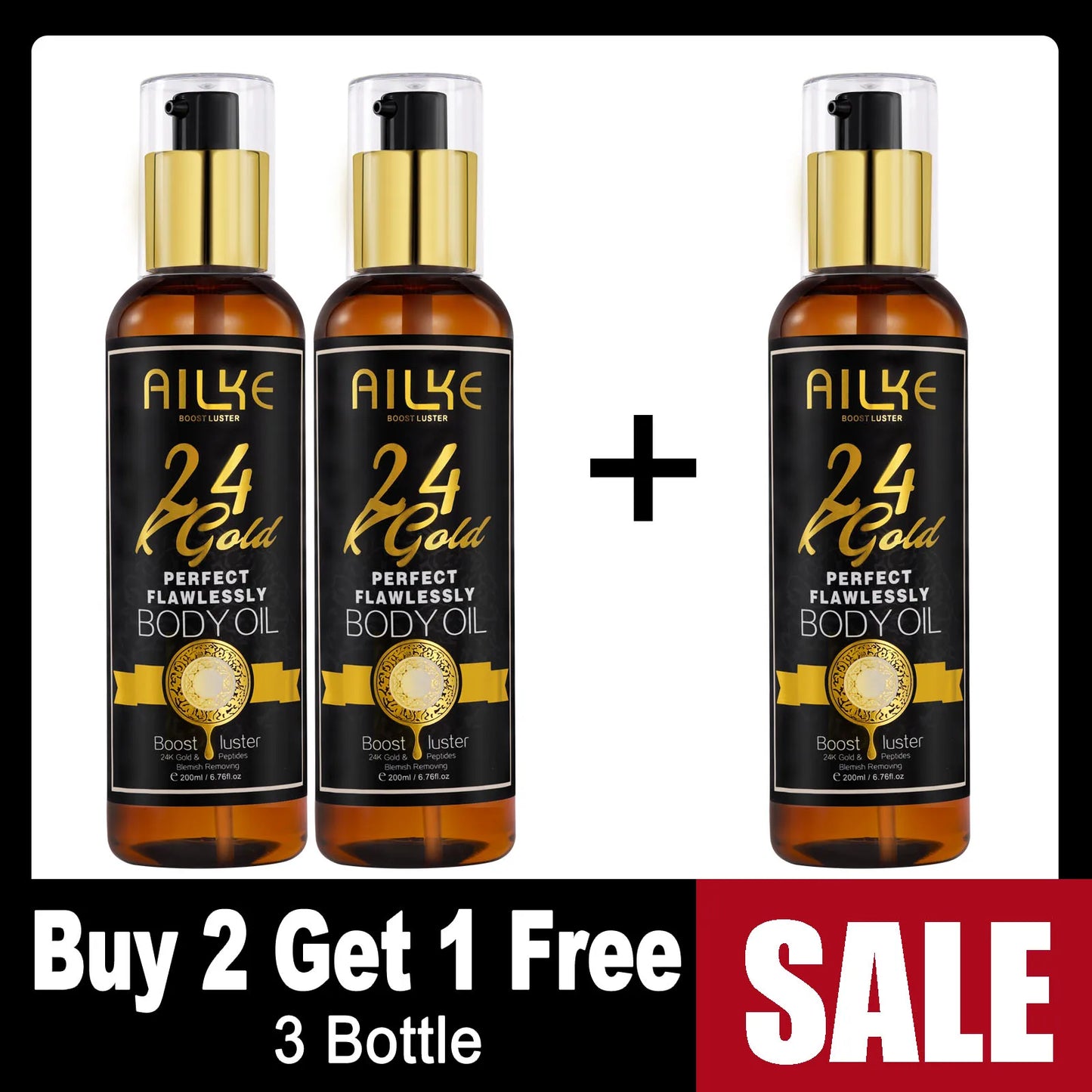 AILKE Body Oil for All Skin Types Moisturizes and Brightens