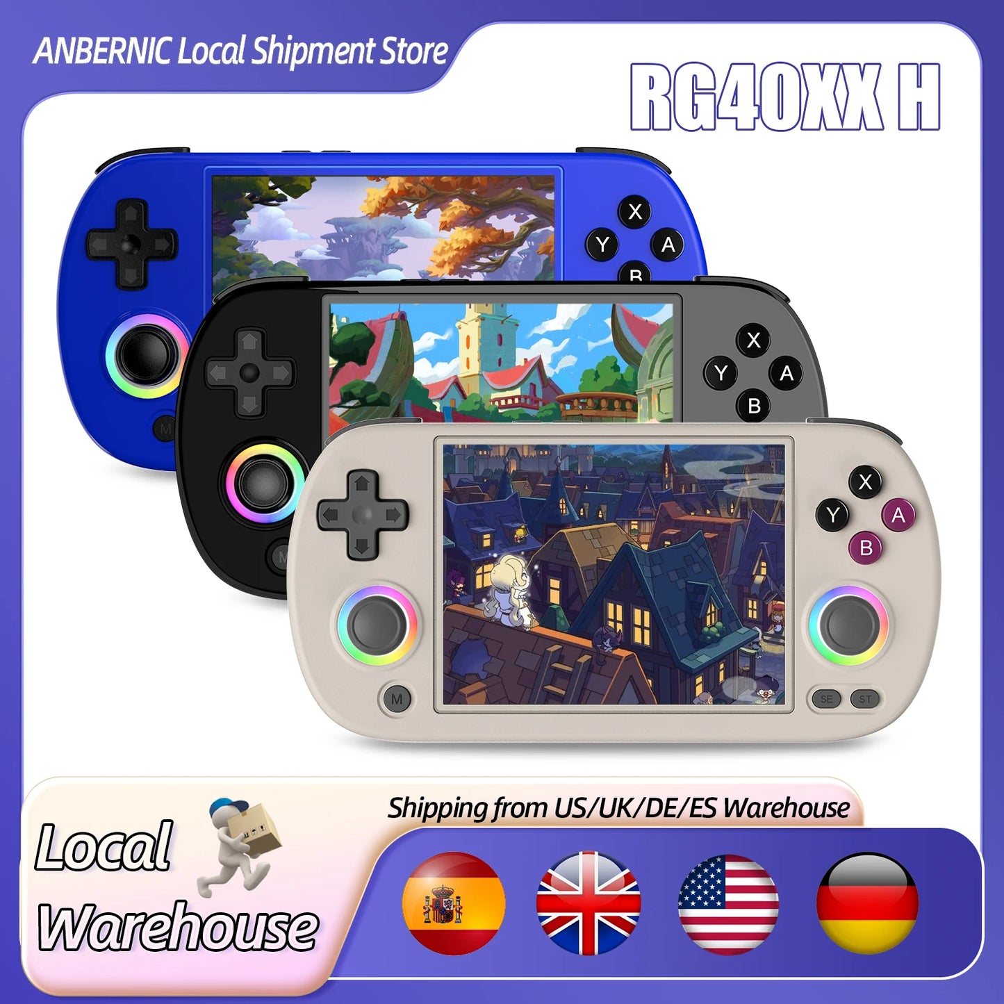 Anbernic RG40XX H Retro Handheld Game Console With 64GB Card