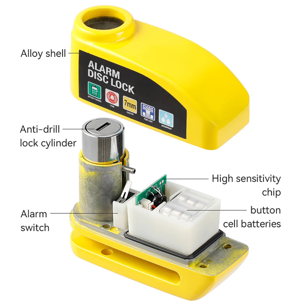 MOJOYCE Wheel Disc Brake Alarm Lock For Ebike And Bicycle