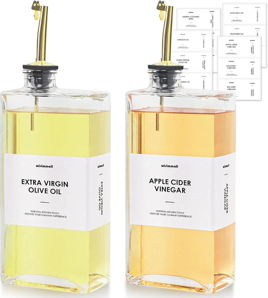 Feature Olive Oil Dispenser Glass Bottle Set Of 2 Kitchen