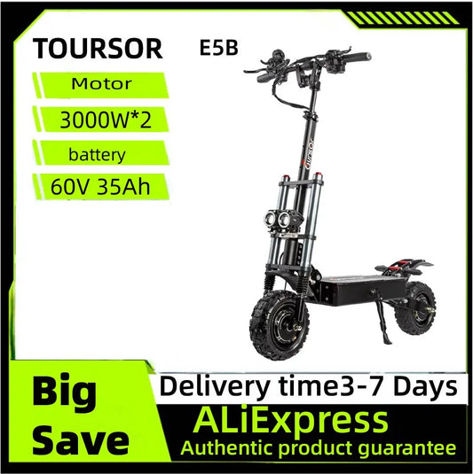 TOURSOR E5B Electric Scooter Dual Motor 60V 3000W Offroad