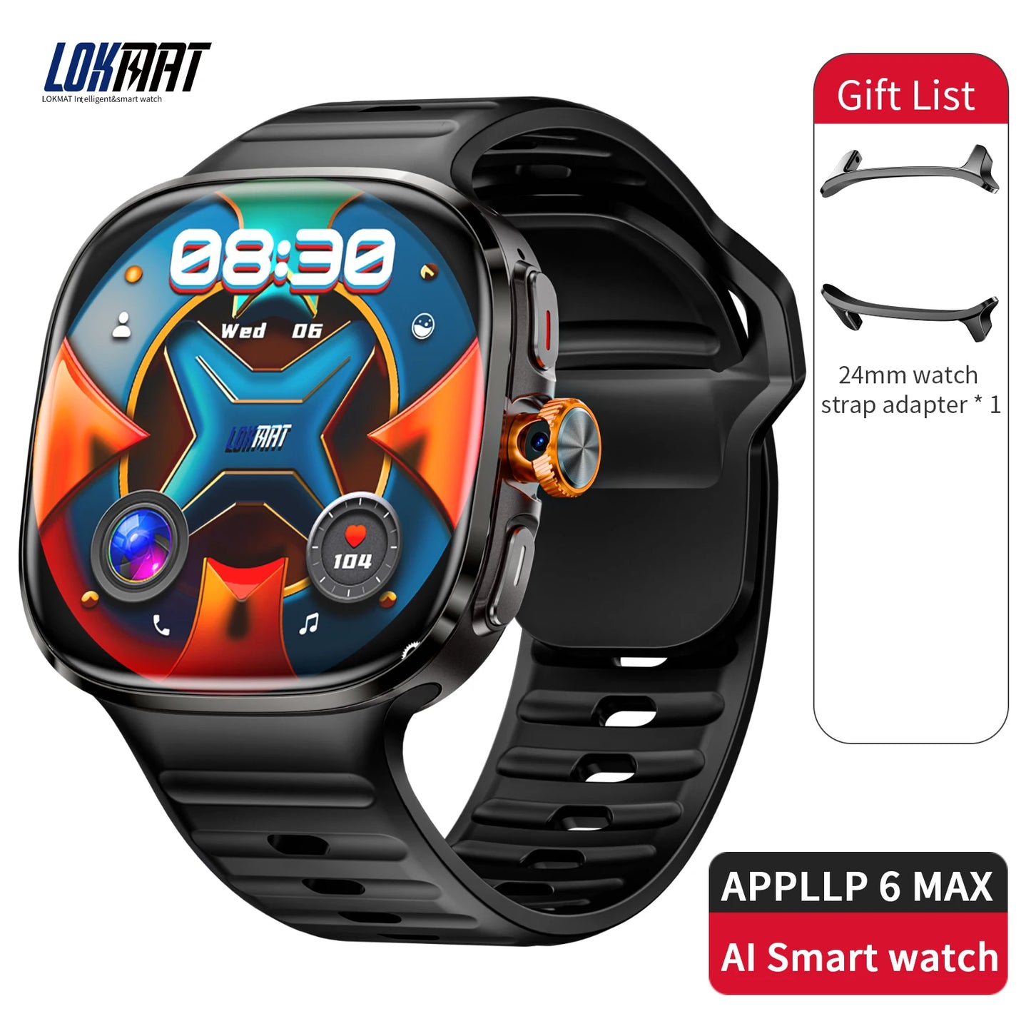 LOKMAT APPLLP 6 MAX Android Smart Watch With AMOLED Screen