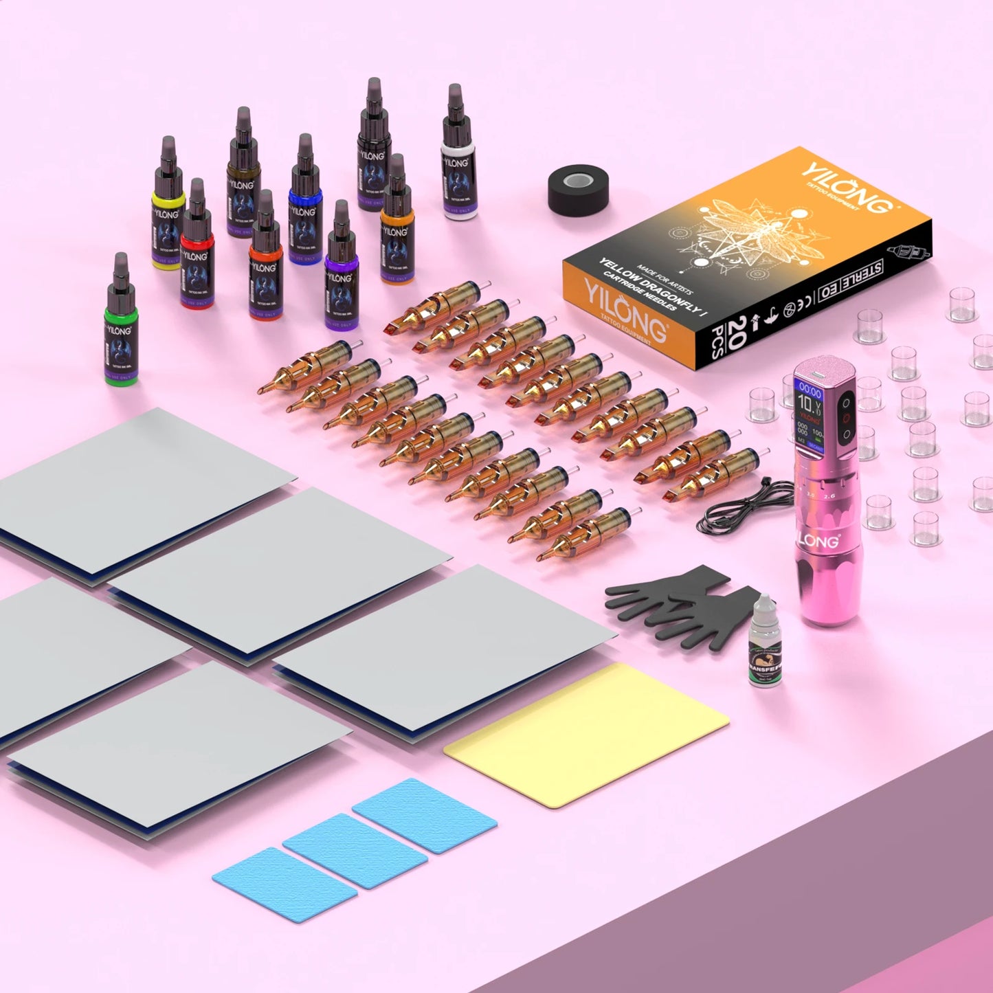 Hign-concerned Wireless Tattoo Kit Professional Machine With Ink