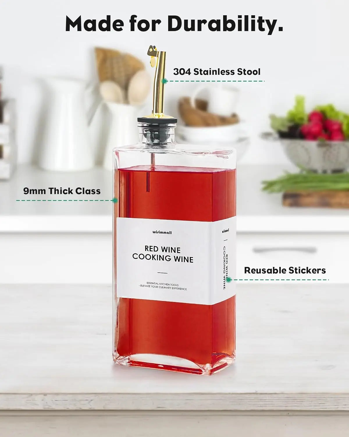 Feature Olive Oil Dispenser Glass Bottle Set Of 2 Kitchen