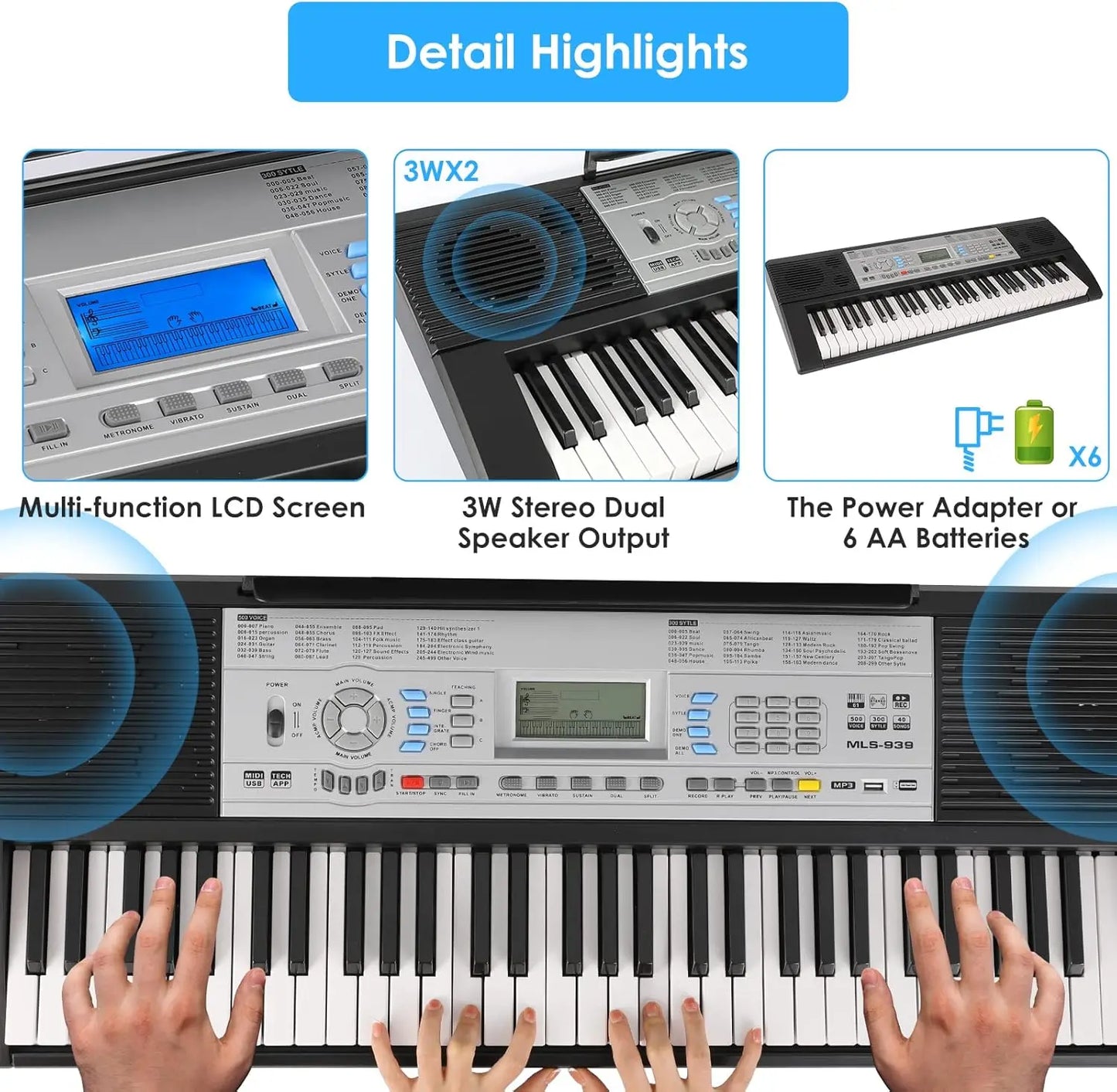 Hign-Concerned Digital Piano Keyboard for Beginners