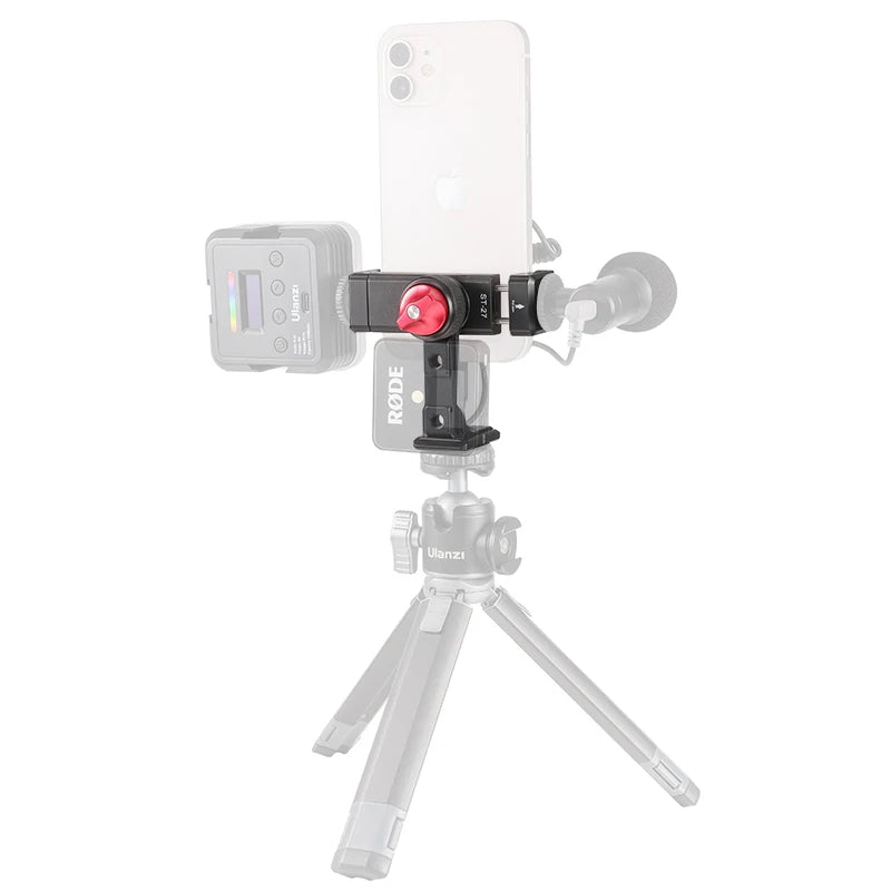 ViJi ST-27 Metal Phone Holder Clamp With Cold Shoe Mount