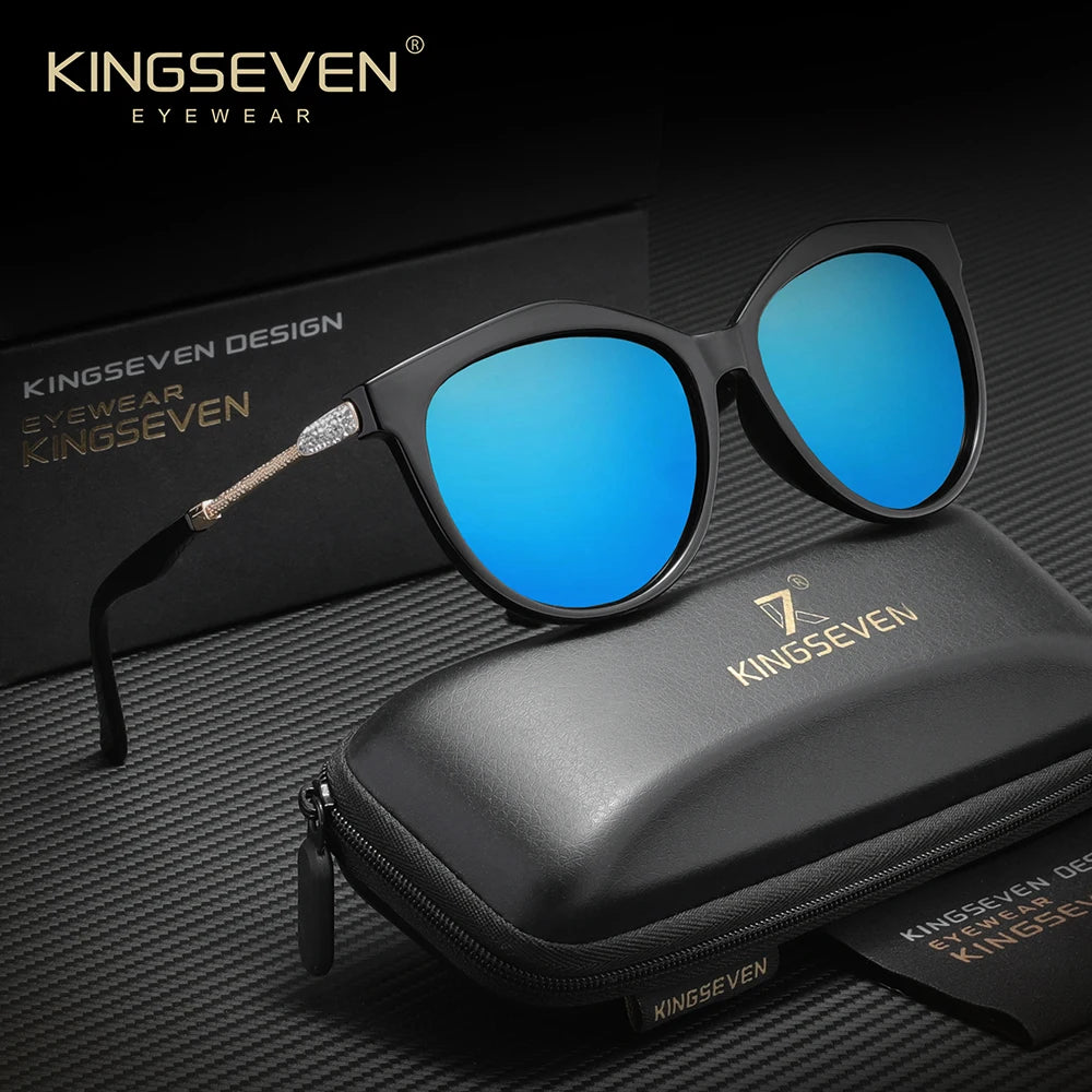 Kingsevend Polarized Women's Sunglasses Minimalist Frame