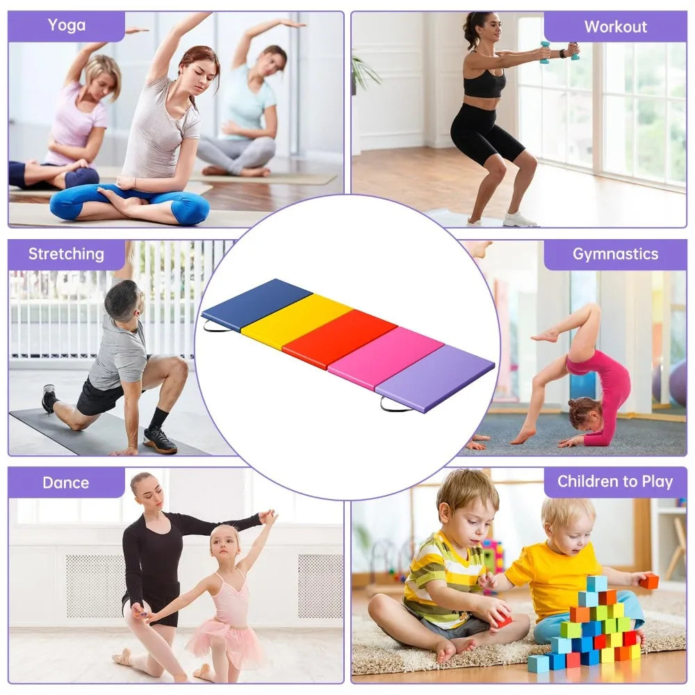 Portable Gymnastics Tumbling Mat Foldable For Training And Yoga