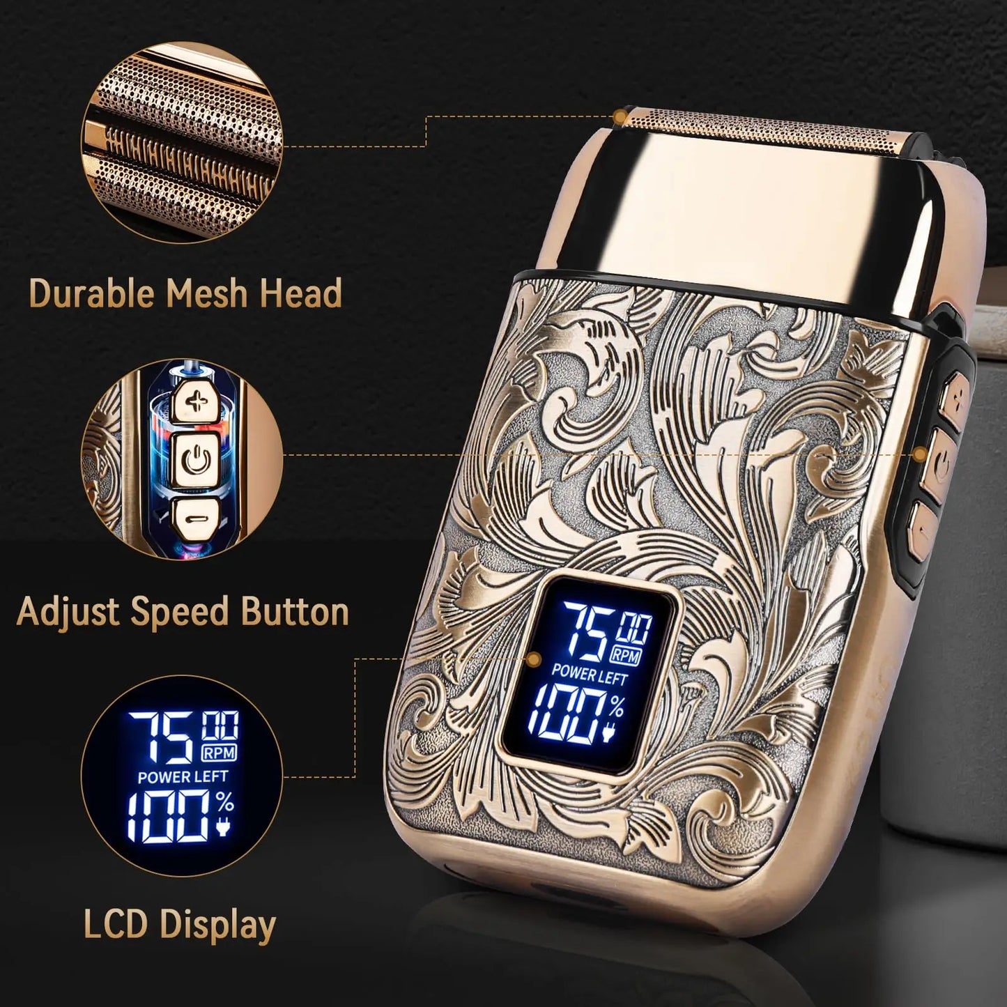 Ufree Electric Foil Shaver for Men with 3-Speed and LCD