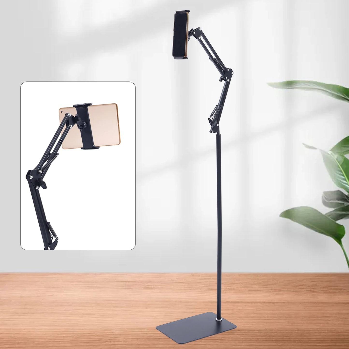 High-concerned 360 Degree Tablet Floor Stand Tripod Holder
