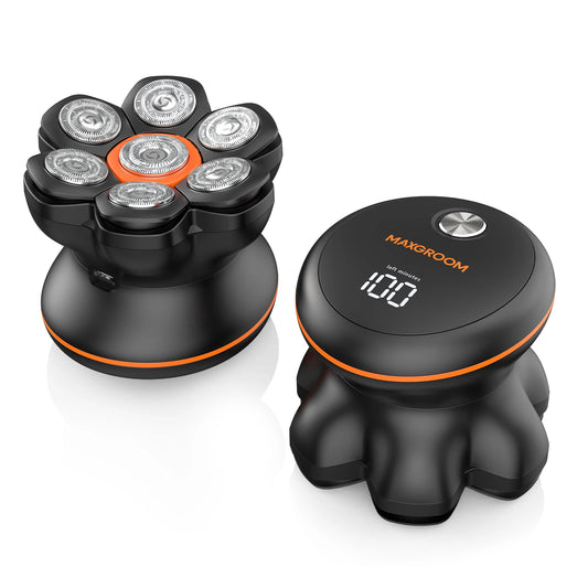 MAXGROOM 7D Electric Shaver for Men, Waterproof Beard and Head Trimmer, USB Rechargeable