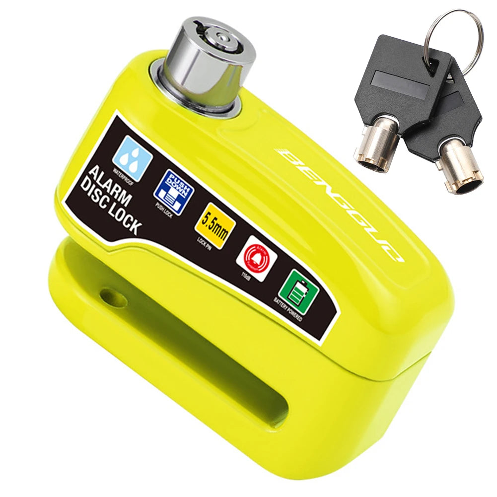 Shunmaii Bicycle Alarm Disc Brake Lock With Keys For Motorcycles