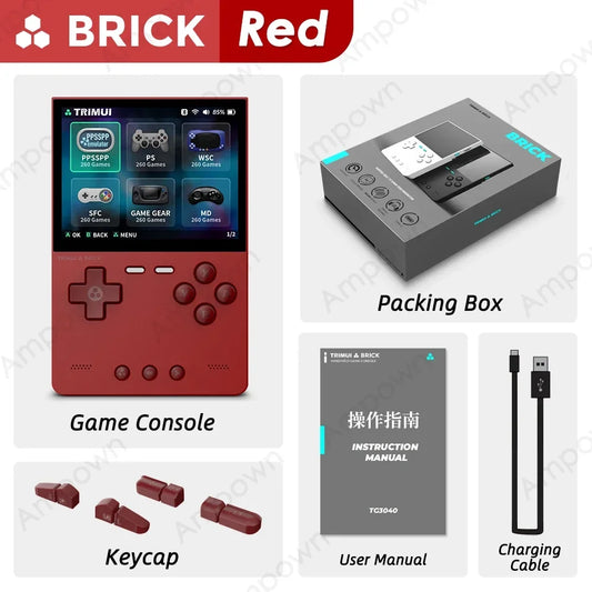 TRIMUIC Brick Handheld Game Console With IPS Display