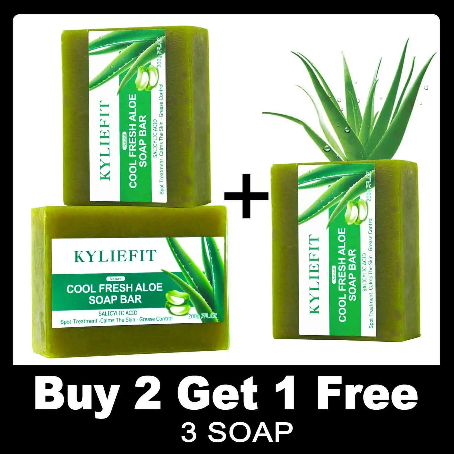AILKE Aloe Vera Soap Bar for Brightening and Cleansing