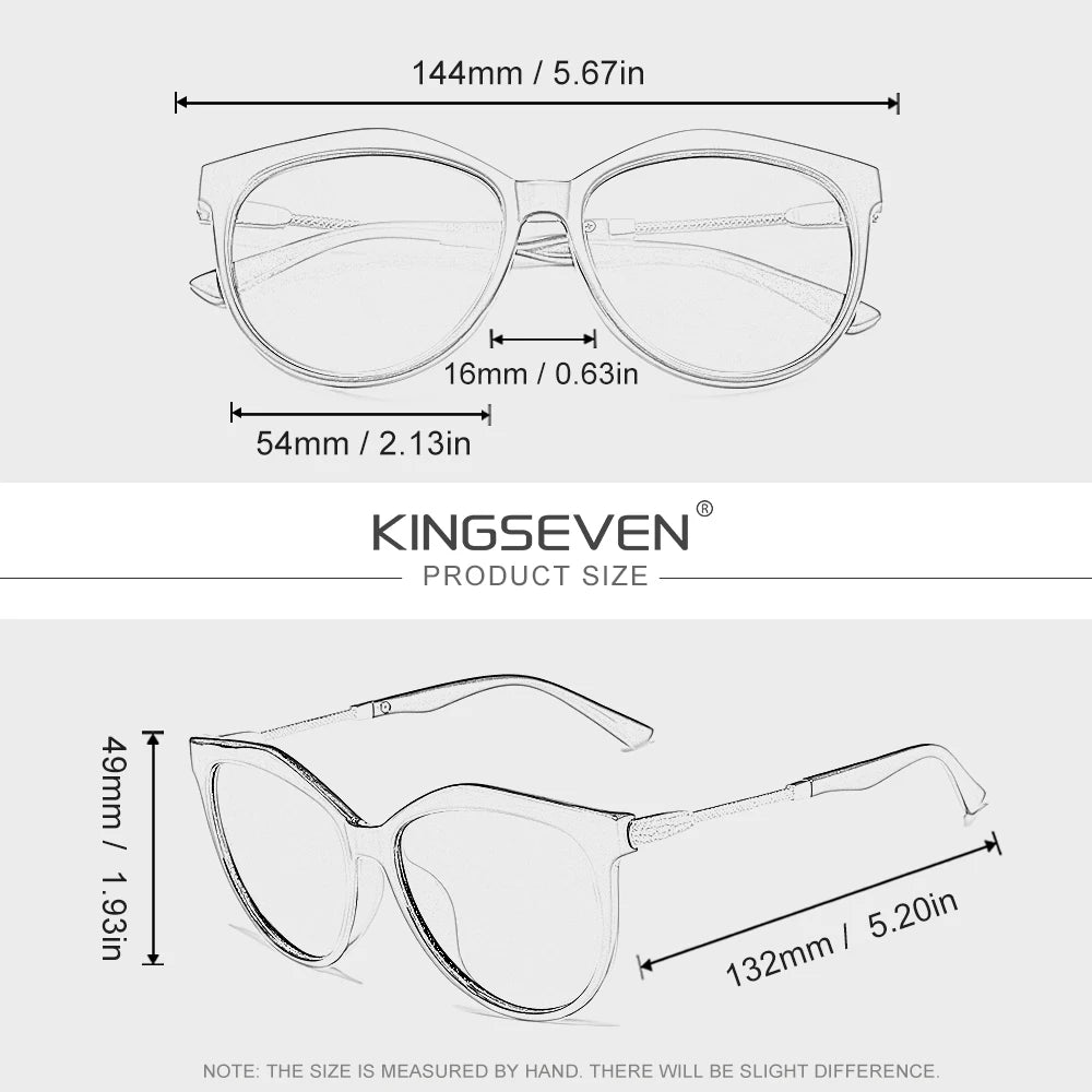 Kingsevend Polarized Women's Sunglasses Minimalist Frame