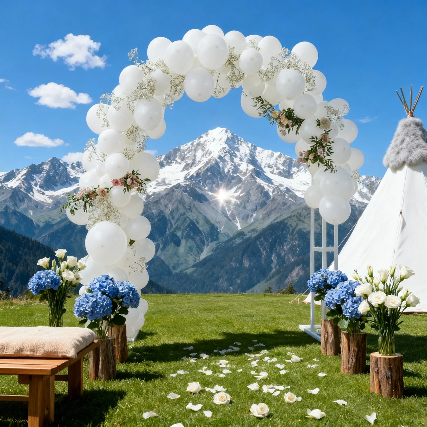 Guangdong Wedding Arch Stand 3 Layer Balloon Backdrop Metal Frame