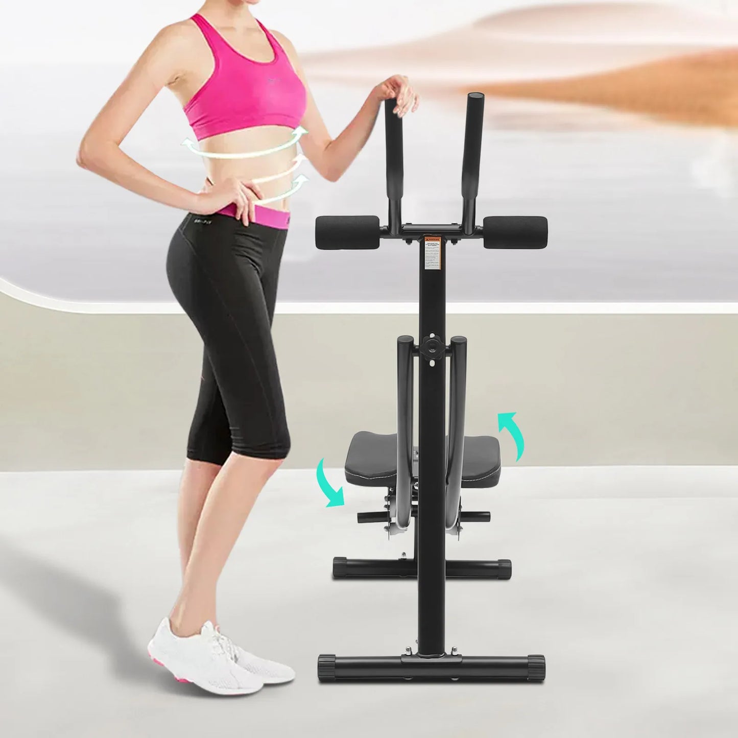 Hign-concerned Abdominal Exercise Machine Foldable LED Display